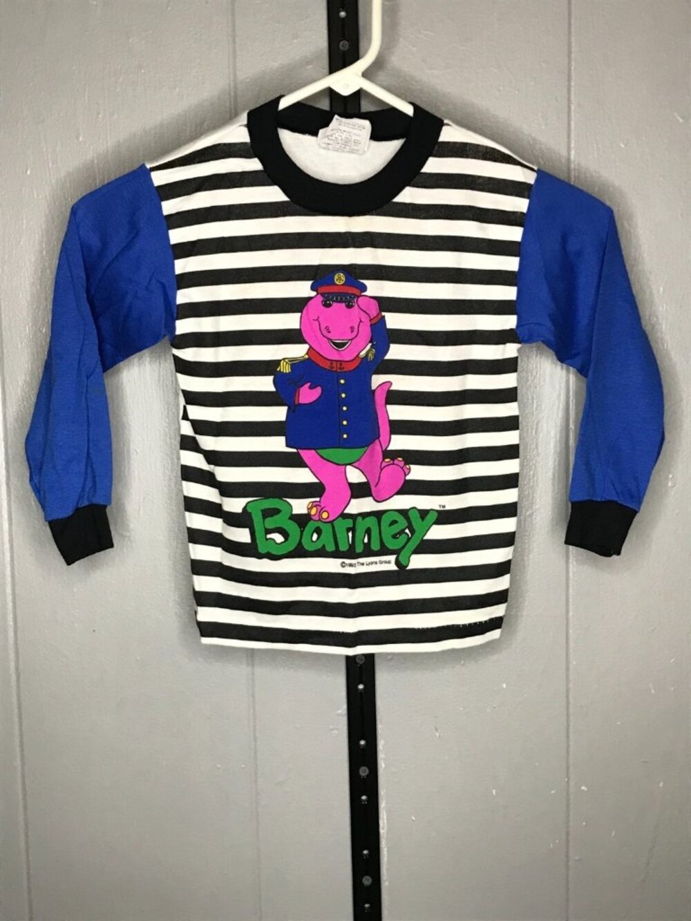 Vintage Lyons Group Barney And Baby Bop Kids Shirt 90s Paper Tag 4T Vintage Rare